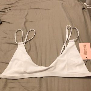 White bikini top without padding